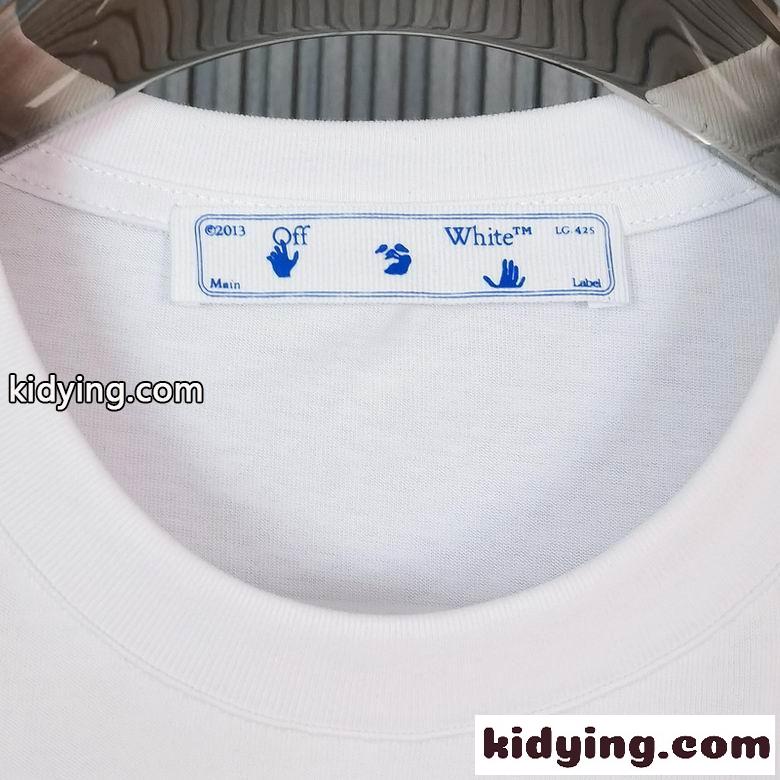 カジュアル ロゴ プリント クルーネック オフホワイト tシャツ コピー 半袖 定番 春夏 合わせやすい-3