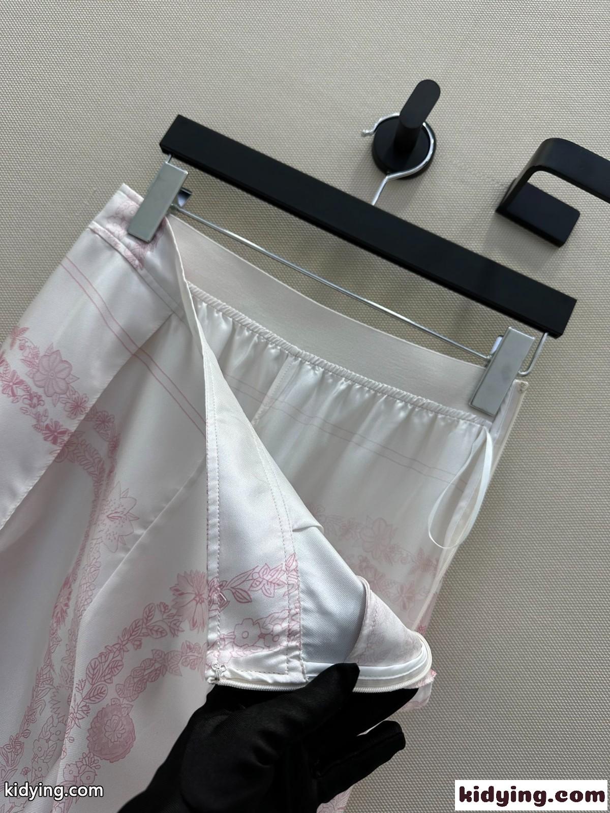 上品 プリント シルクツイル ワイドパンツ エルメス パンツ コピー ロングパンツ-1