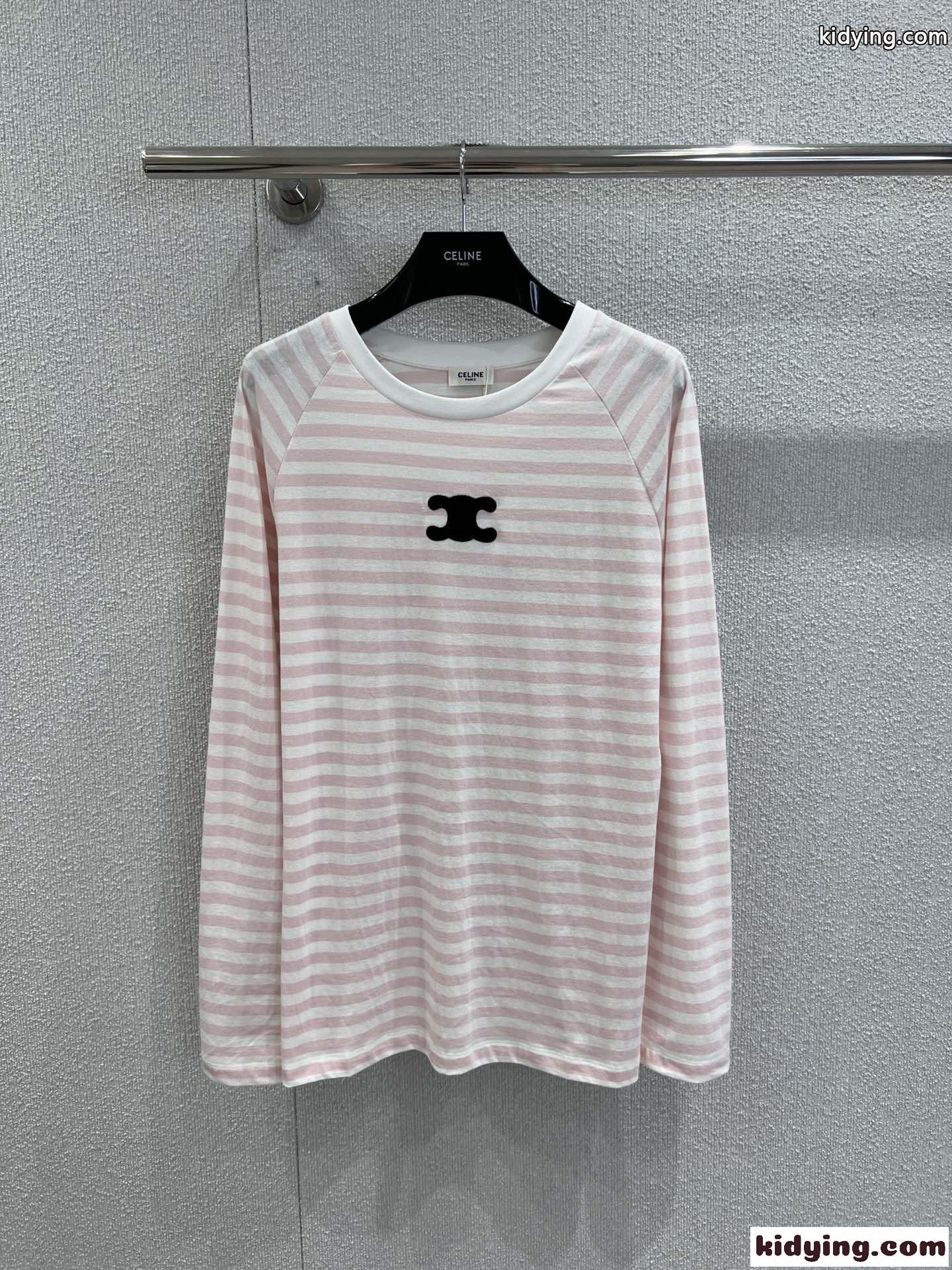 セリーヌ Tシャツ 偽物 コットン カジュアル ボーダー 長袖Tシャツ-2