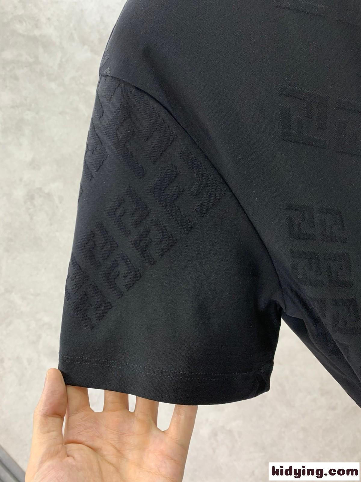 FFロゴ入り クルーネック フェンディ Tシャツ コピー メンズ 半袖 トップス-3