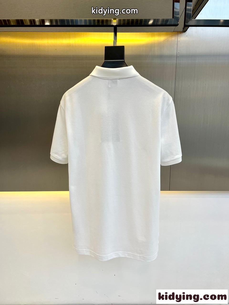 洗練された カジュアル 半袖 ポロシャツ バーバリー Tシャツ コピー ホワイト-3