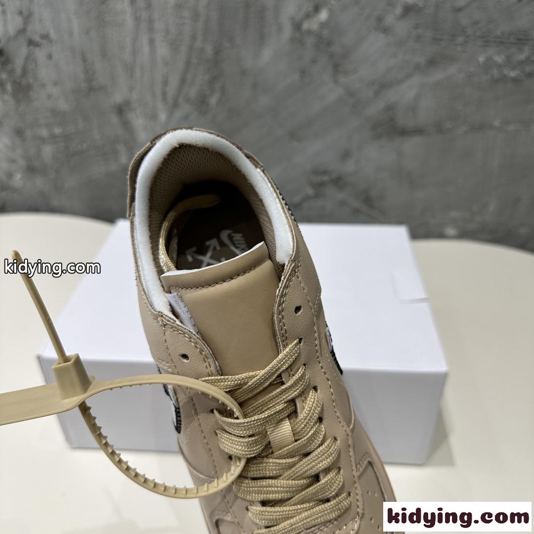 大人気 OFF-WHITE X Air Force 1 オフホワイト スニーカー コピー ベージュ-3