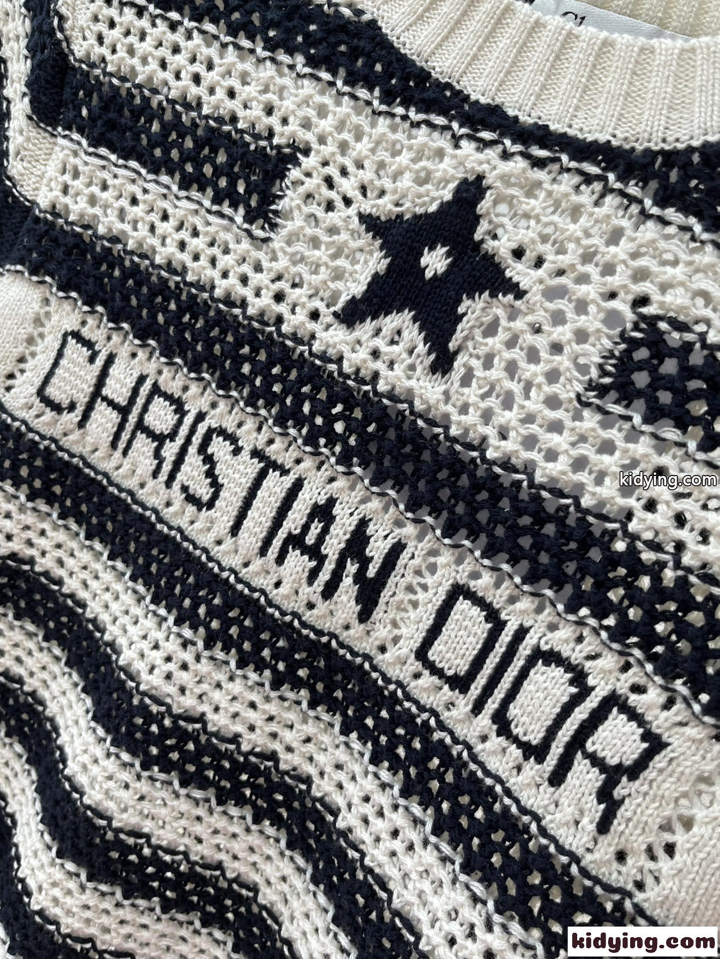 Dior Marinière ショートスリーブ セーター クリスチャン・ディオール セーター コピー-2