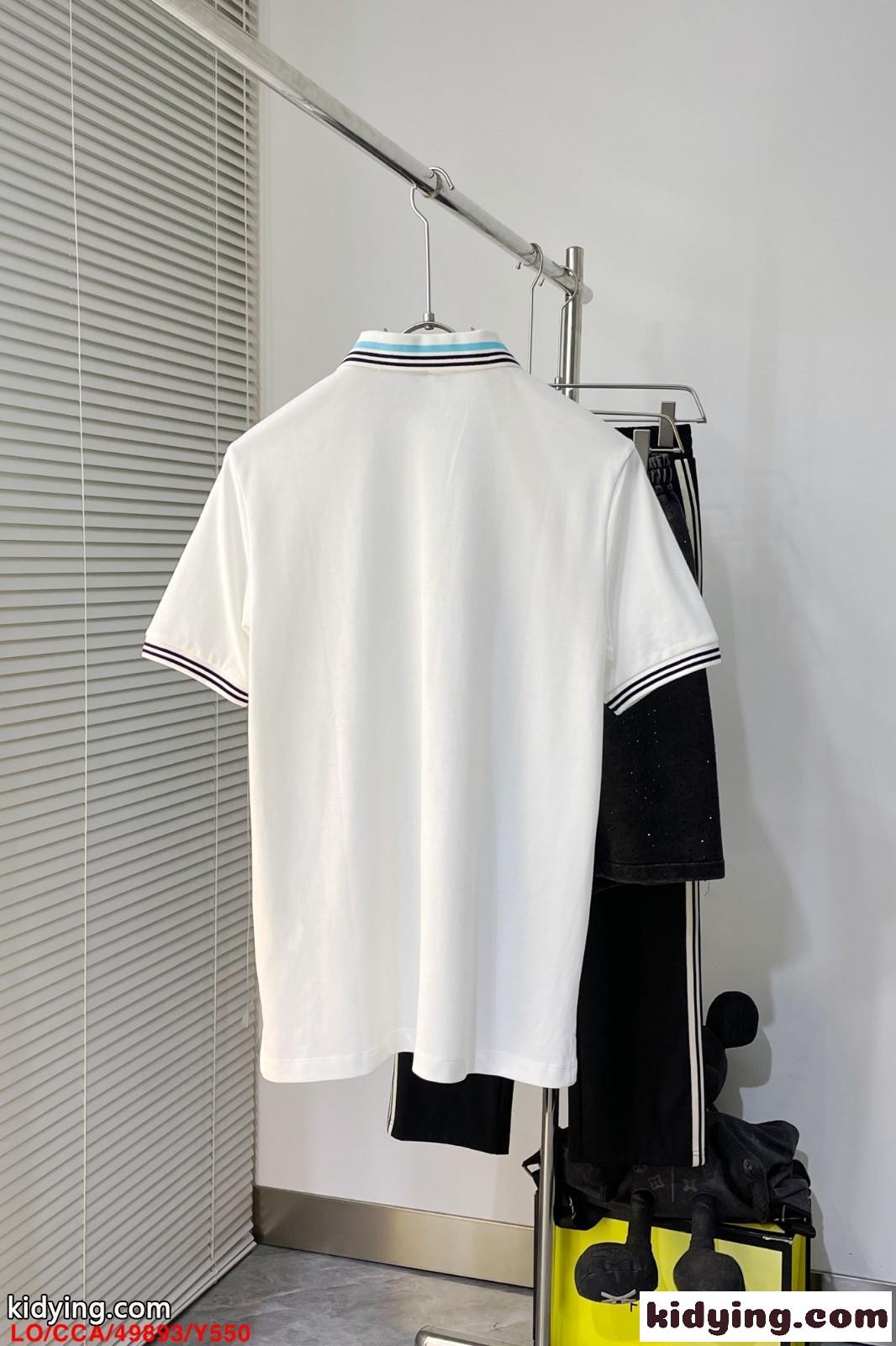 定番 人気 おしゃれ コットンピケ 半袖 ポロシャツ ロエベ Tシャツ コピー メンズ-4