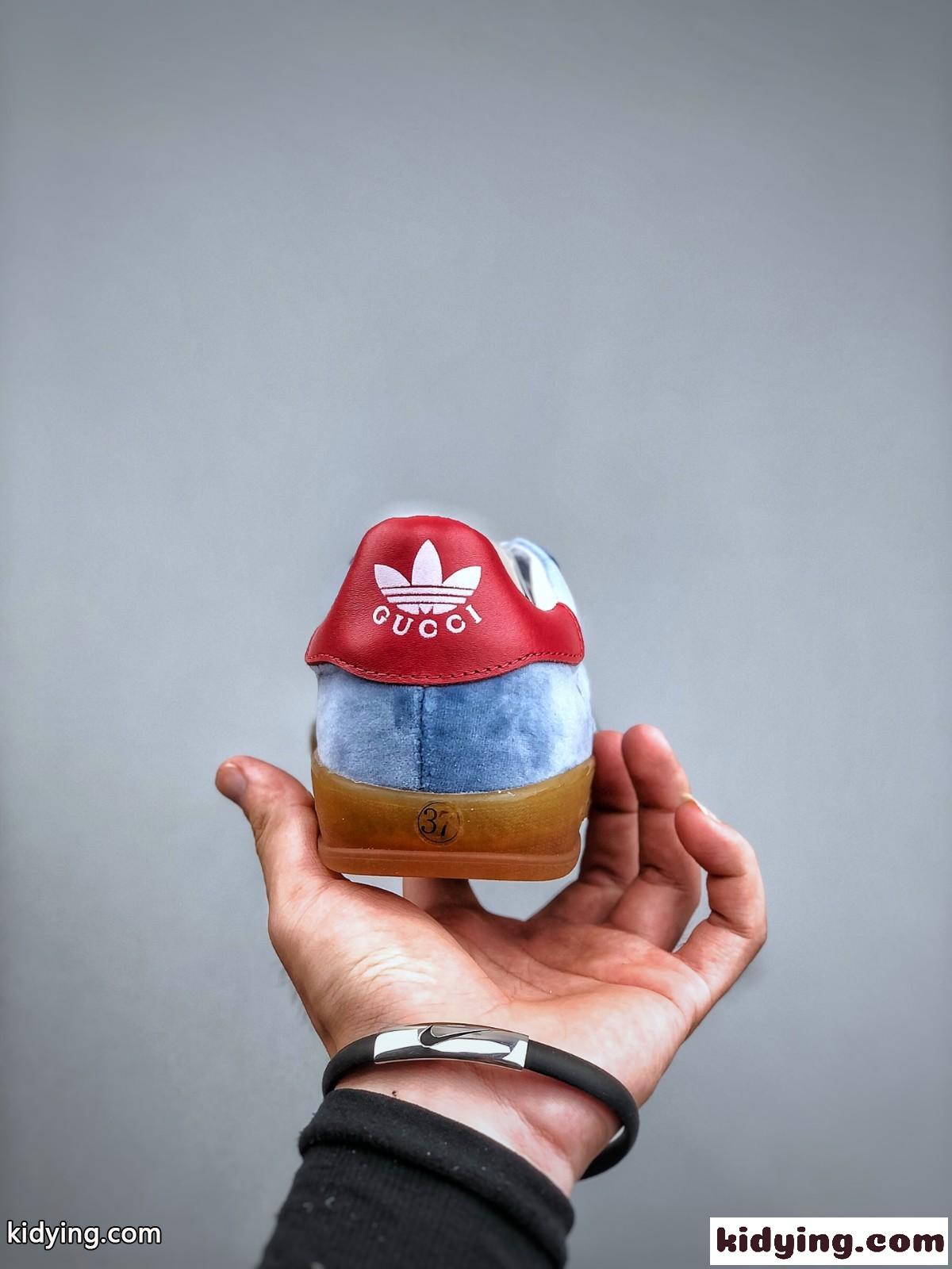 〔ガゼル〕adidas x Gucci メンズ グッチ スニーカー コピー ローカット レースアップ-4