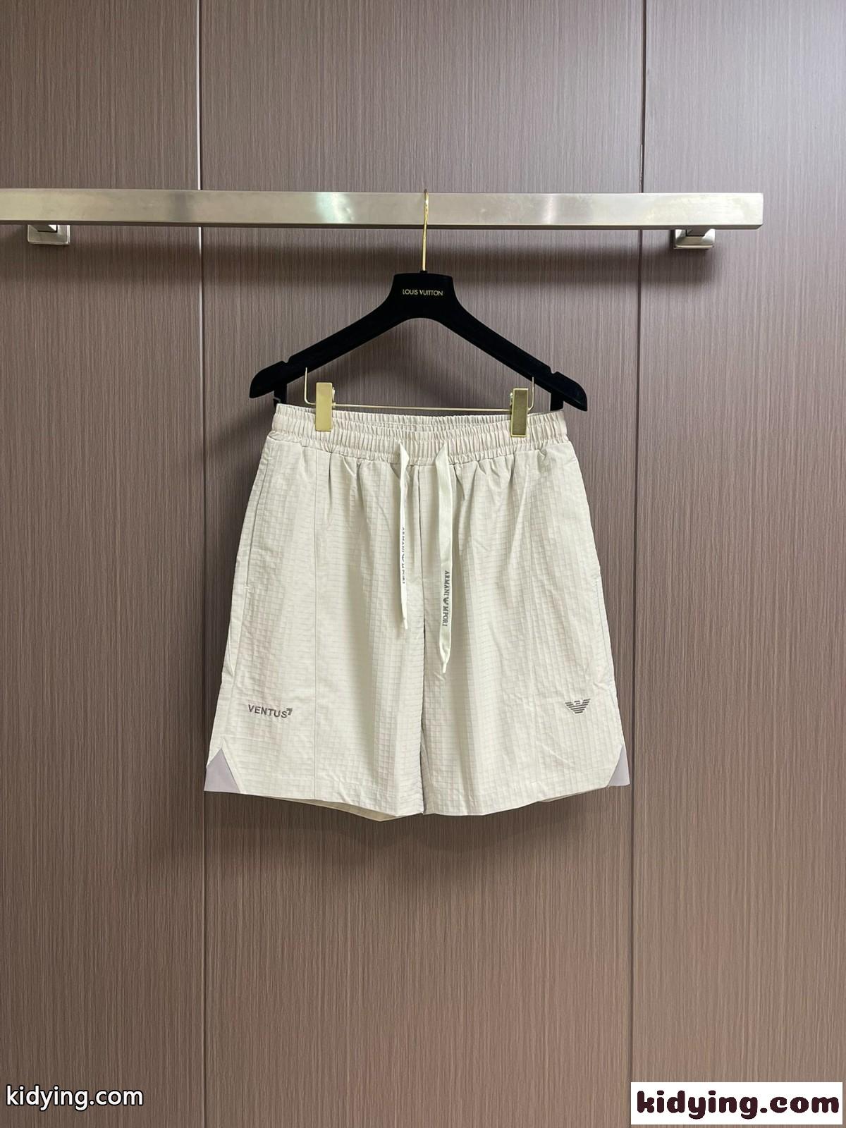 カジュアル 軽量 メンズ ショートパンツ アルマーニ パンツ コピー ベージュ-0