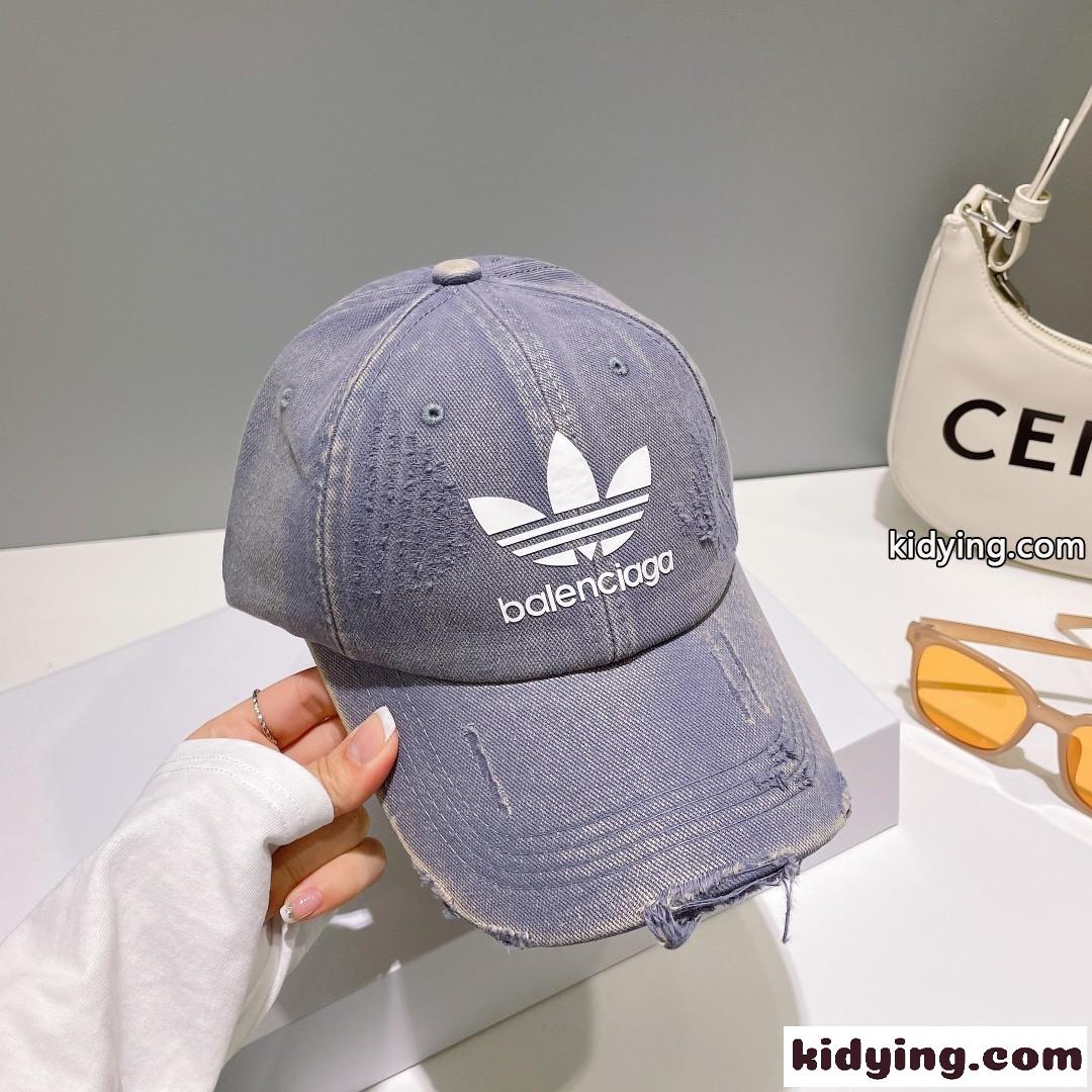BALENCIAGA×adidas バレンシアガ キャップ コピー 男女兼用 人気 帽子 グレー-4