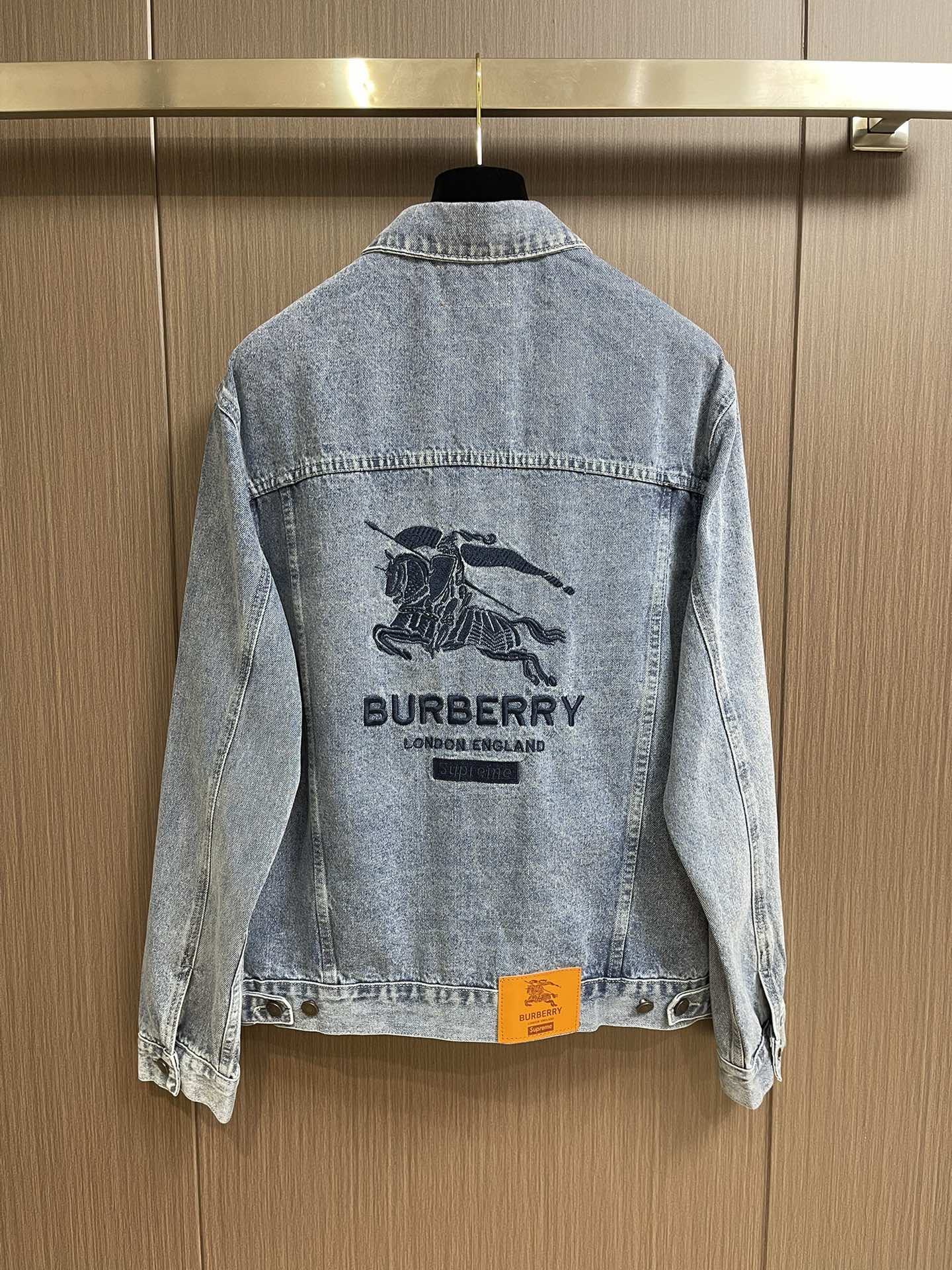 Burberry & supreme コラボ デニムジャケット バーバリー ジャケット コピー-1