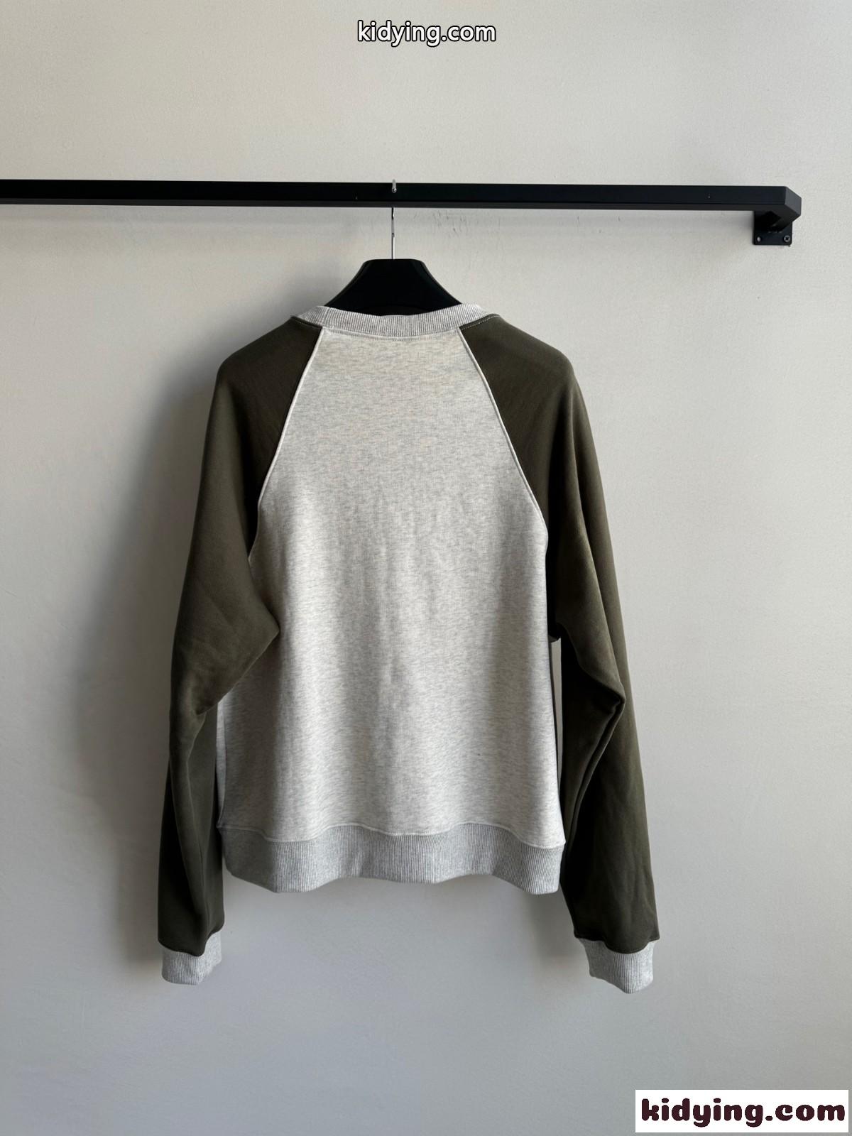配色 ロゴ入り コットン スウェットシャツ セリーヌ Tシャツ コピー ユニセックス-1