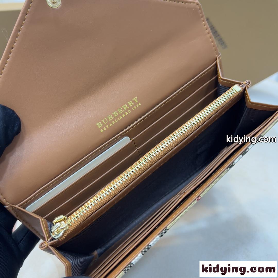 おしゃれ 定番 人気 高級感 チェック バーバリー 財布 コピー レディース 長財布 ウォレット-3