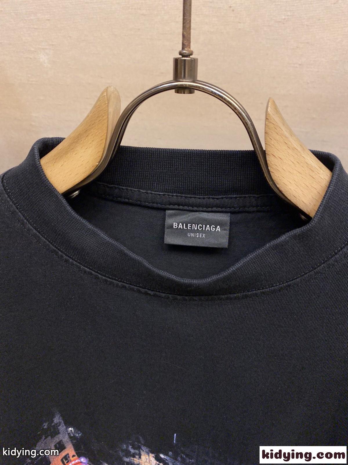 オーバーサイズ PIGALLE 半袖Tシャツ バレンシアガ Tシャツ コピー ユニセックス-2