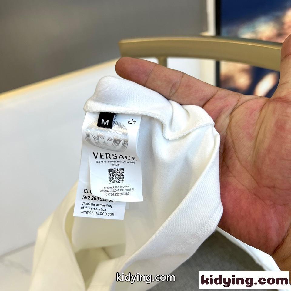 ベーシック メンズ 合わせやすい ヴェルサーチェ Tシャツ 偽物 長袖Tシャツ ホワイト-4