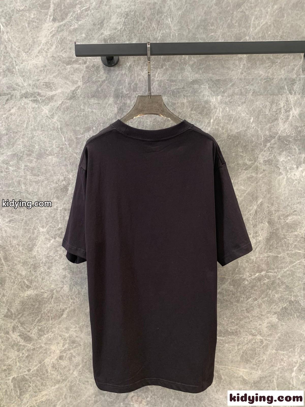 カジュアル 人気 バレンシアガ 半袖Tシャツ コピー プリント Tシャツ ユニセックス-4