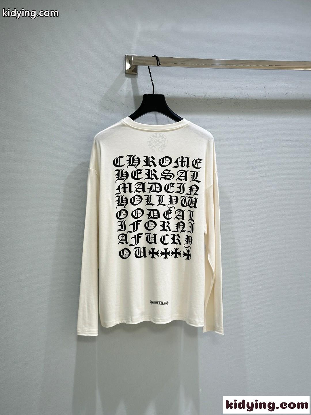 バックプリント 長袖Tシャツ クロムハーツ Tシャツ 偽物 コットン-4