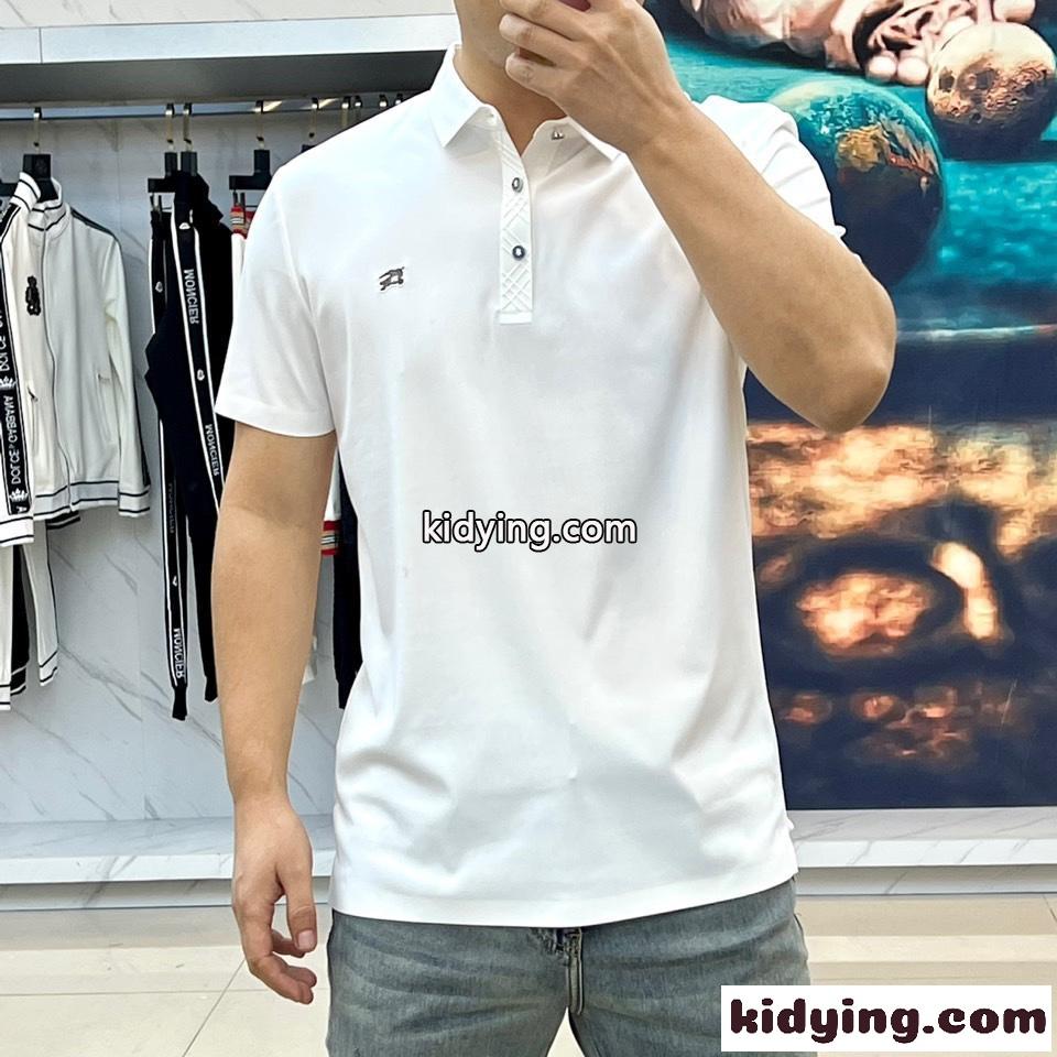 シンプル 春夏 半袖 ポロシャツ バーバリー Tシャツ コピー ホワイト-1