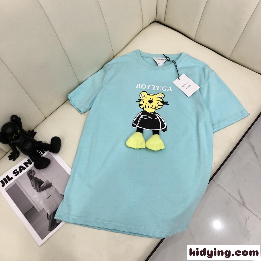 5色あり 可愛い レディース 春夏 トップス ボッテガヴェネタ 半袖tシャツ コピー プリント クルーネック 春夏-5