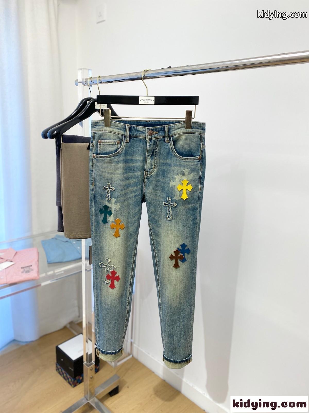 ストレッチ カジュアル 定番 クロムハーツ ジーンズ コピー デニムパンツ-0