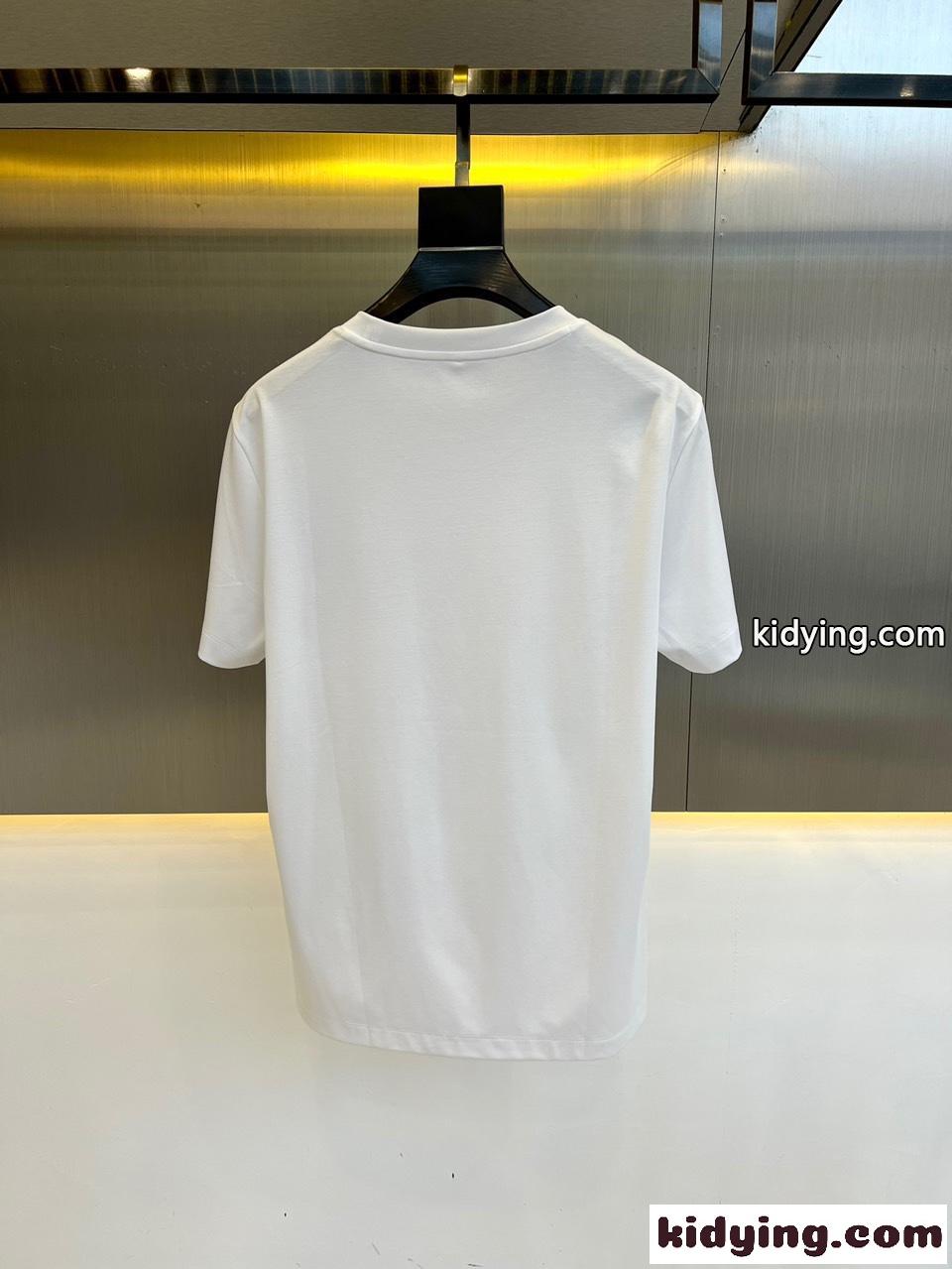 快適 シルケットコットン 刺繍入り グッチ Tシャツ コピー 半袖Tシャツ ホワイト-5
