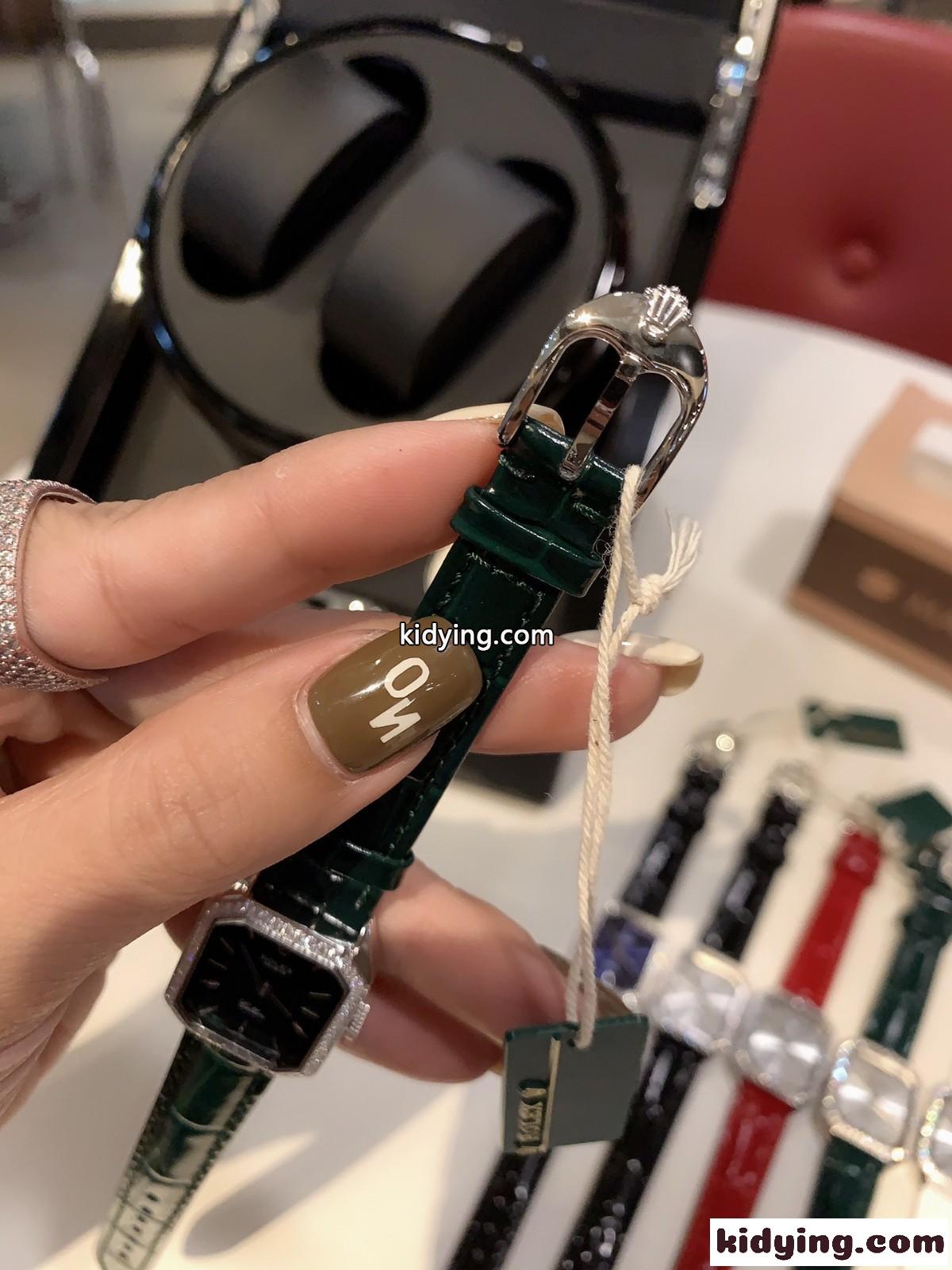 フェミニン エレガント スクエア レザー 時計 ロレックス 腕時計 コピー レディース クラシカル 長方形 ウォッチ-4