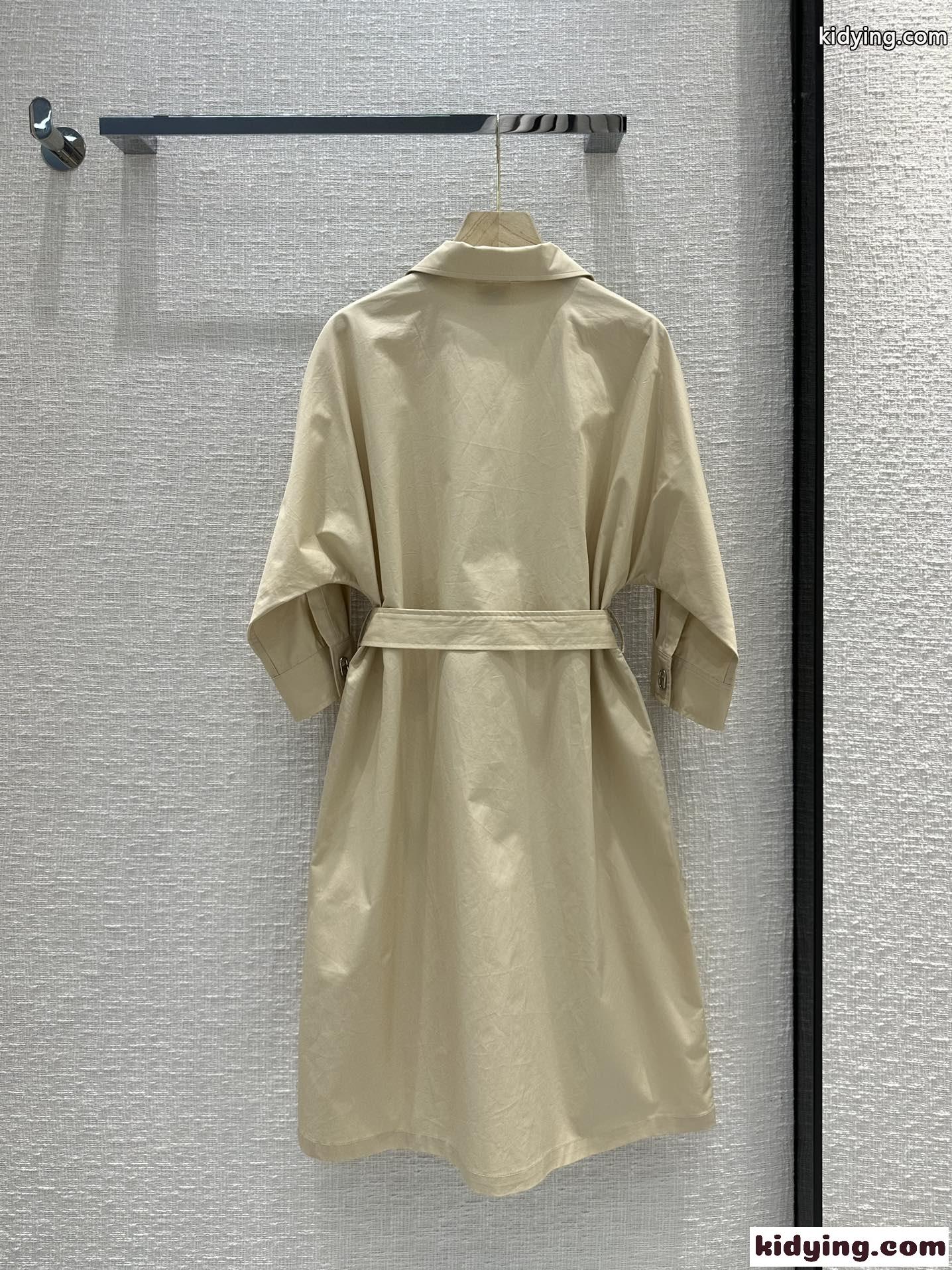 23SS◆シンプルお洒落♪無地 シャツワンピース エルメス ワンピース コピー レディース ベージュ-4
