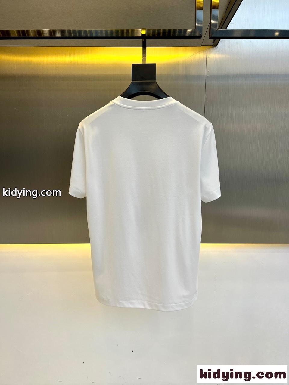 ベーシック ロゴ クルーネック 半袖Tシャツ ヴェルサーチェ Tシャツ 偽物 ホワイト-0