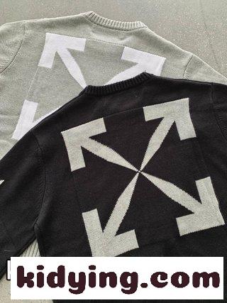 Off-White 2021 DIAG KNITWEAR秋冬クラシック矢印セーター オフホワイト セーター 新品 コピー-1