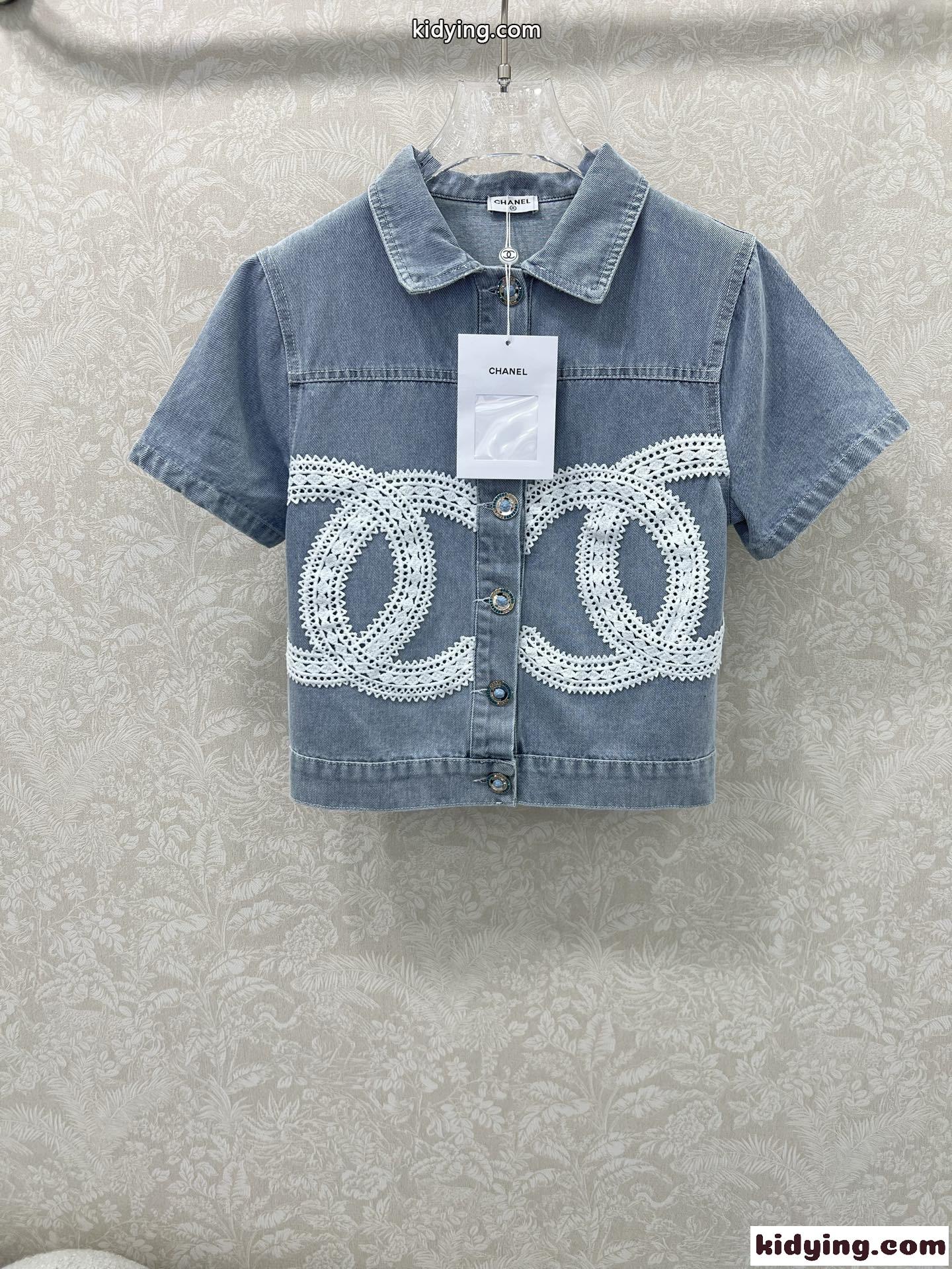 ショートスリーブ デニムジャケット シャネル ジャケット コピー レディース-0
