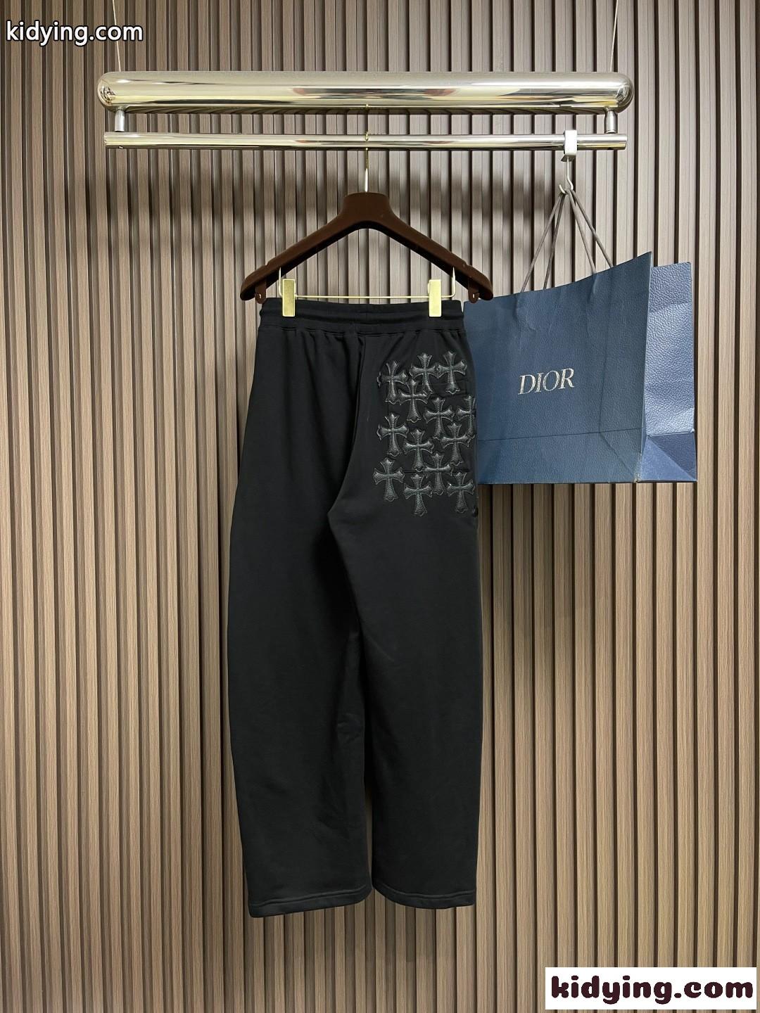 カジュアル 合わせやすい ロングパンツ クロムハーツ パンツ 偽物 スウェットパンツ-1