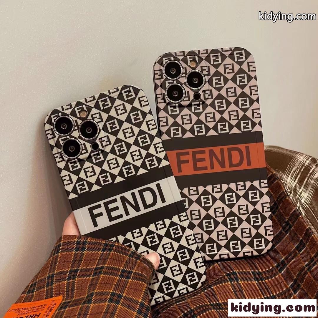 フェンディ スマホケース iphone コピー ホワイト アイフォンケース  耐衝撃 可愛い ファッション プリント-4