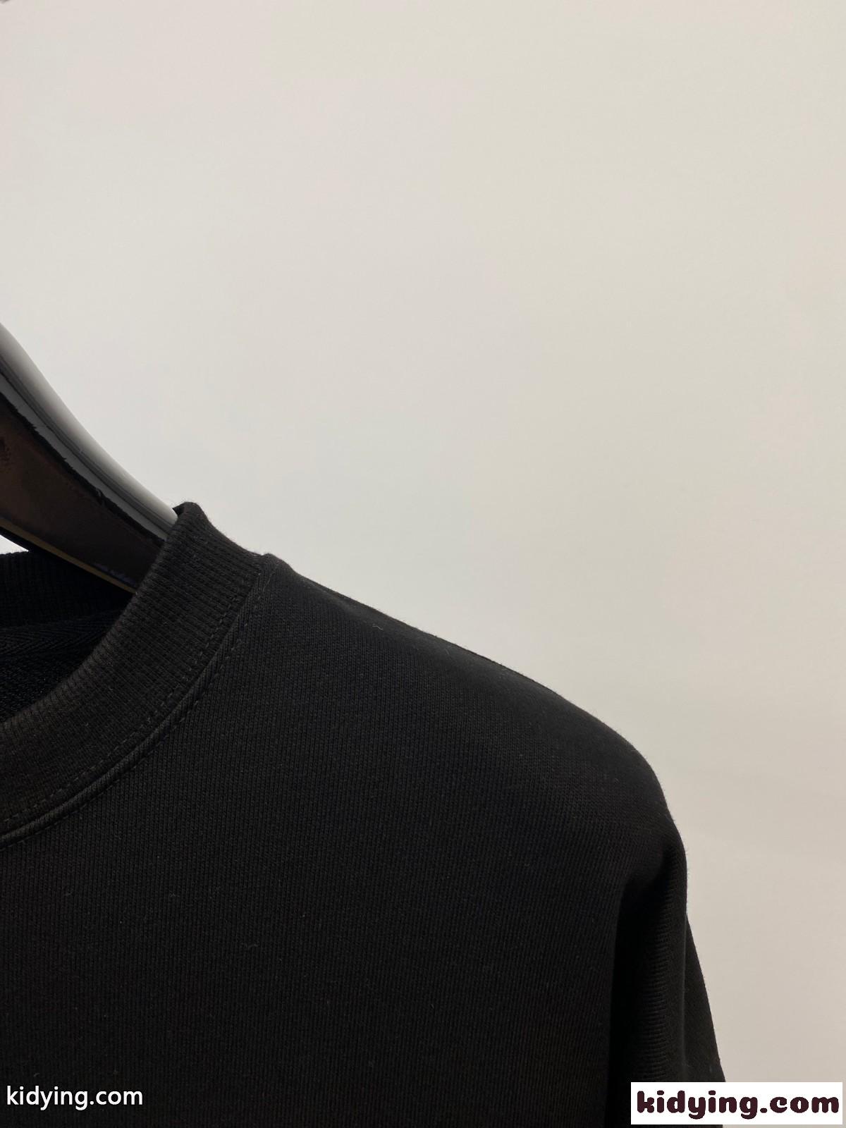 定番 おしゃれ ロゴ プリント クルーネック スウェットシャツ クロムハーツ Tシャツ コピー ブラック-2