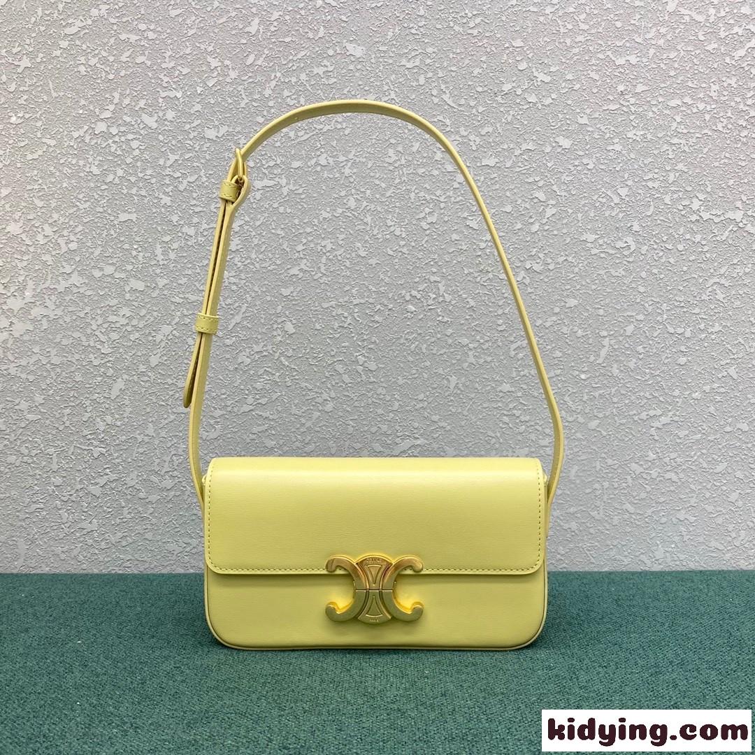 フェミニン 上品 トリオンフ ショルダーバッグ セリーヌ バッグ コピー レディース イエロー-0