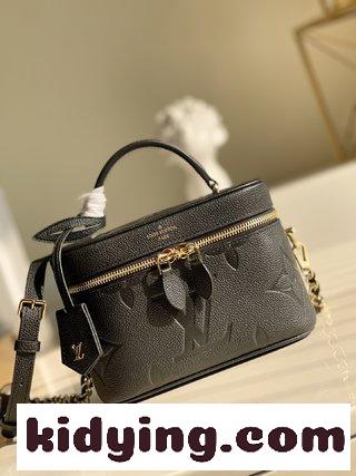 黒のVanity トランペット手袋にGiant Monogramを融合 ルイヴィトンのカバンコピー エンボス エレガントな配置-0