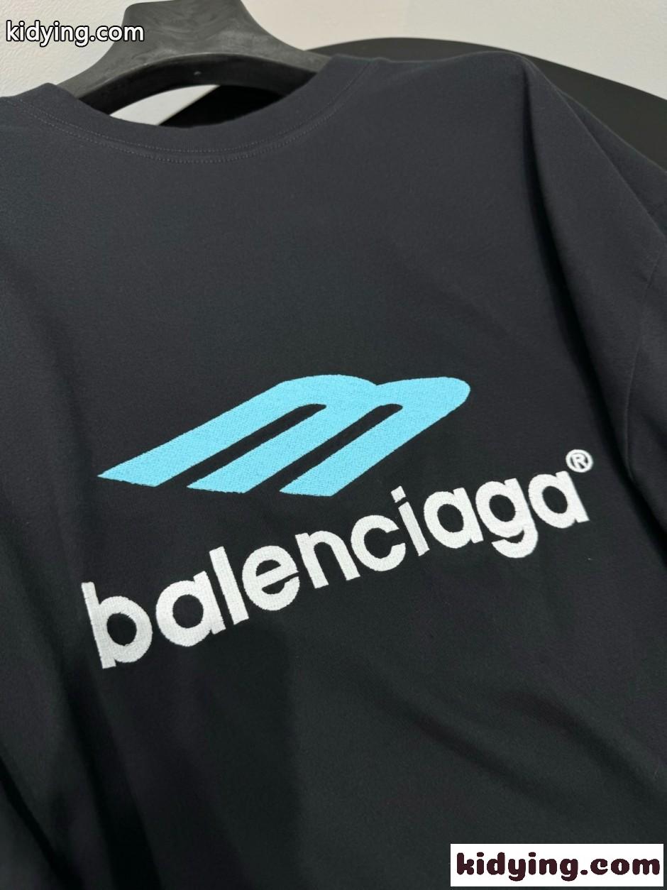 お洒落 オーバーサイズ ロゴ入り 半袖Tシャツ バレンシアガ Tシャツ 偽物 ユニセックス-3