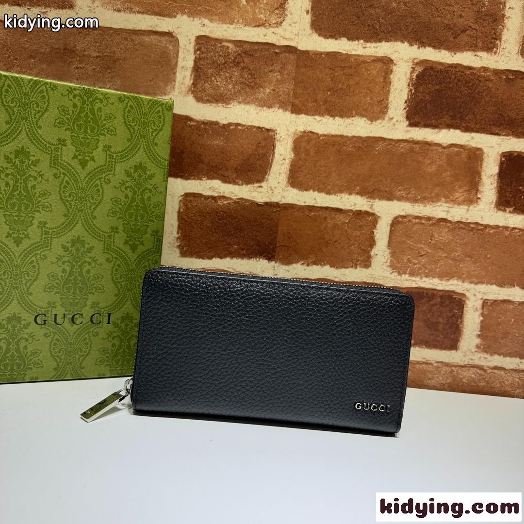 お洒落 アラウンドウォレット グッチ 財布 コピー 771154 長財布 ブラック-2