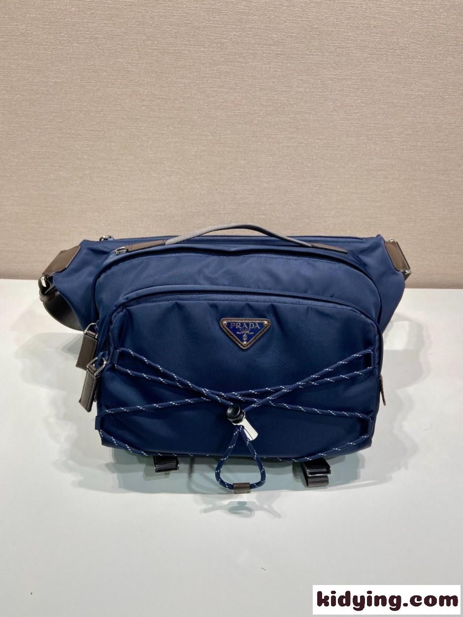 プラダ スピードロック Re-Nylon レザー ショルダーバッグ スーパーコピー 2VH201 ネイビー-0