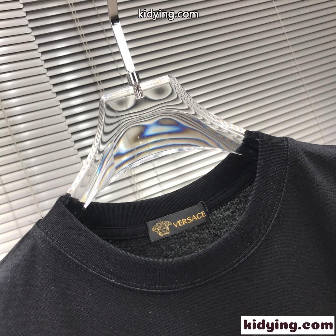 バロッコ シルエット ロゴ 半袖Tシャツ ヴェルサーチェ Tシャツ コピー メンズ トップス-1