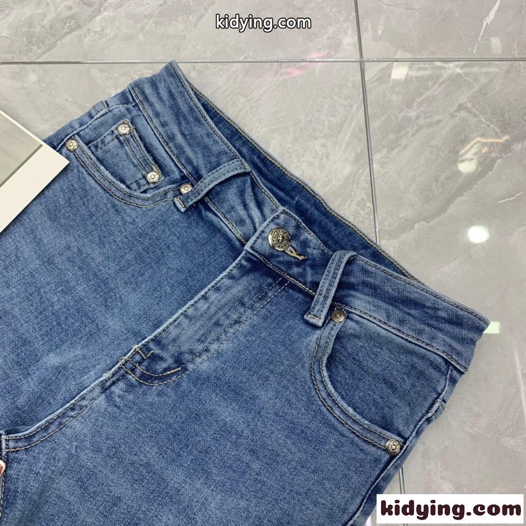 春夏 人気 定番 着痩せ 合わせやすい クロムハーツ ジーンズ コピー レディース スキニー デニムパンツ-2