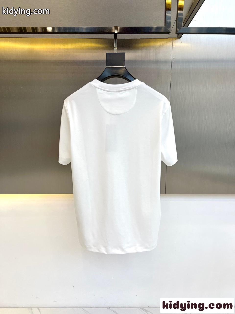 シンプル ロゴ刺繍 クルーネック 半袖Tシャツ クリスチャン・ディオール Tシャツ 偽物 ホワイト-3