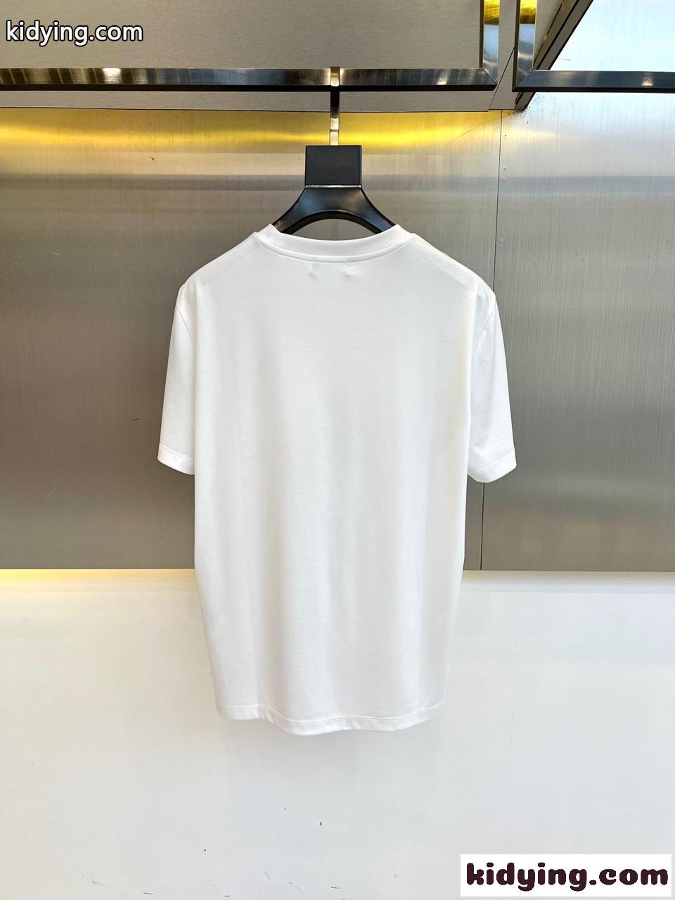 シンプル メドゥーサ刺繍 半袖Tシャツ ヴェルサーチェ Tシャツ コピー クルーネック ホワイト-3