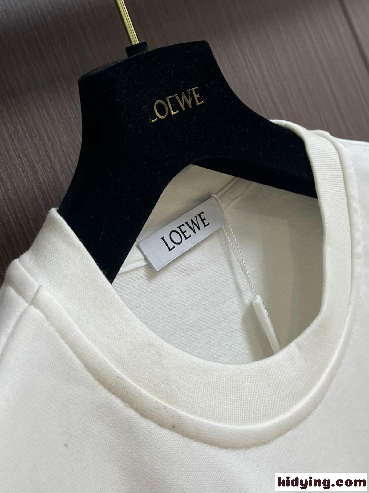 シンプル クルーネック トレーナー ロエベ Tシャツ コピー スウェットシャツ-3