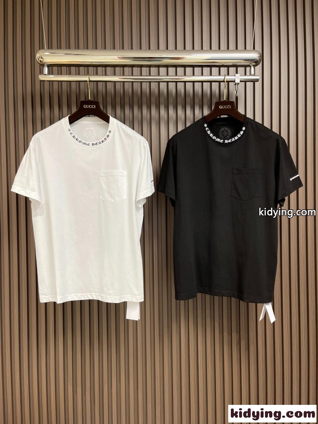 洗練された コットン クルーネック クロムハーツ Tシャツ 偽物 半袖Tシャツ-0