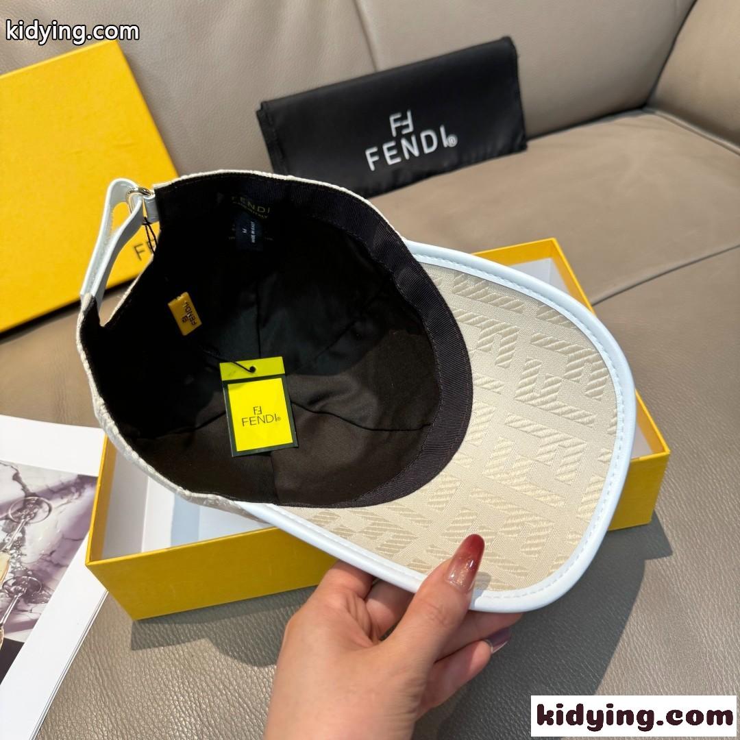 FF総柄 ベースボールキャップ フェンディ キャップ 偽物 お洒落 上品 ホワイト-4