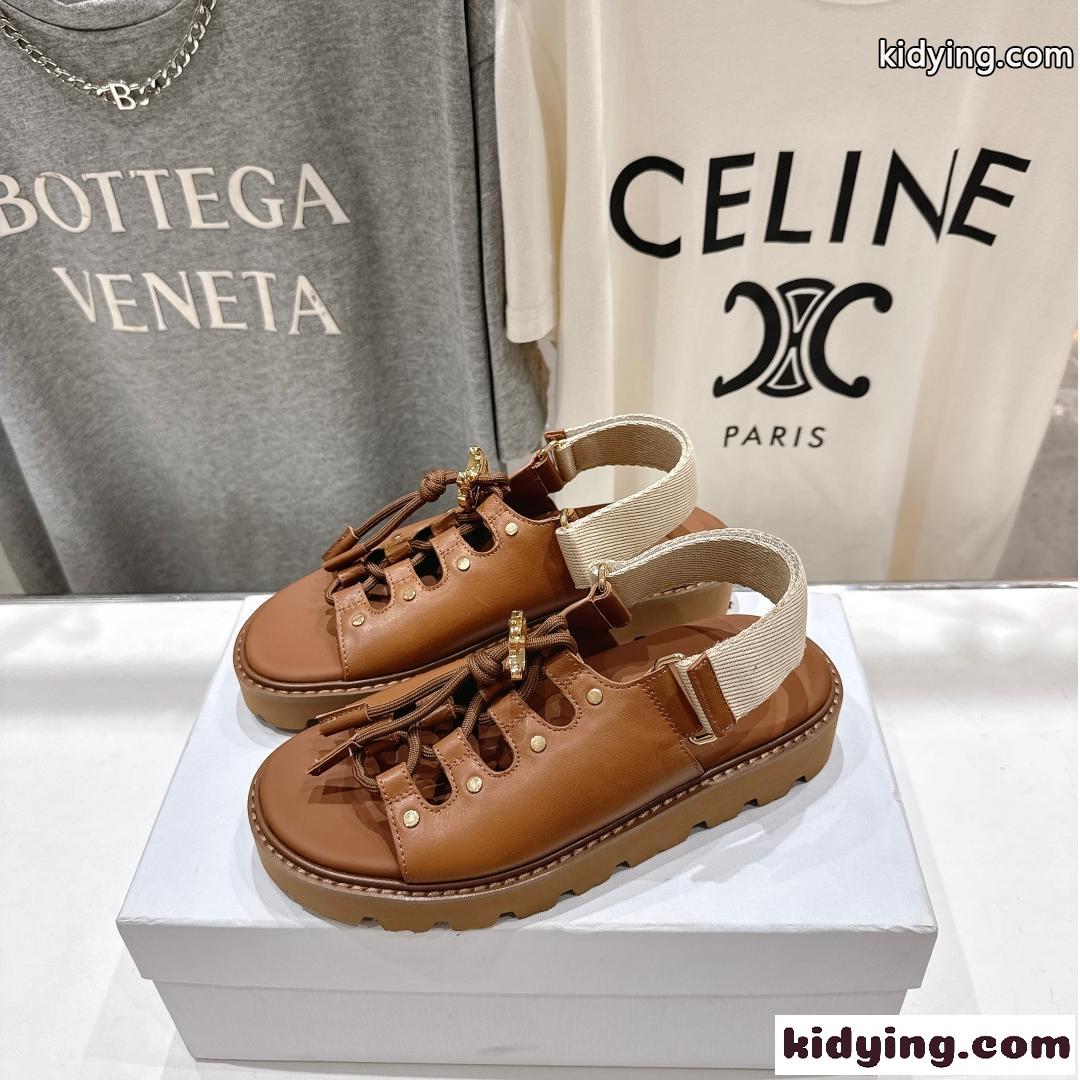 CELINE ビリー チャンキーサンダル セリーヌ スーパーコピー ブラウン-0