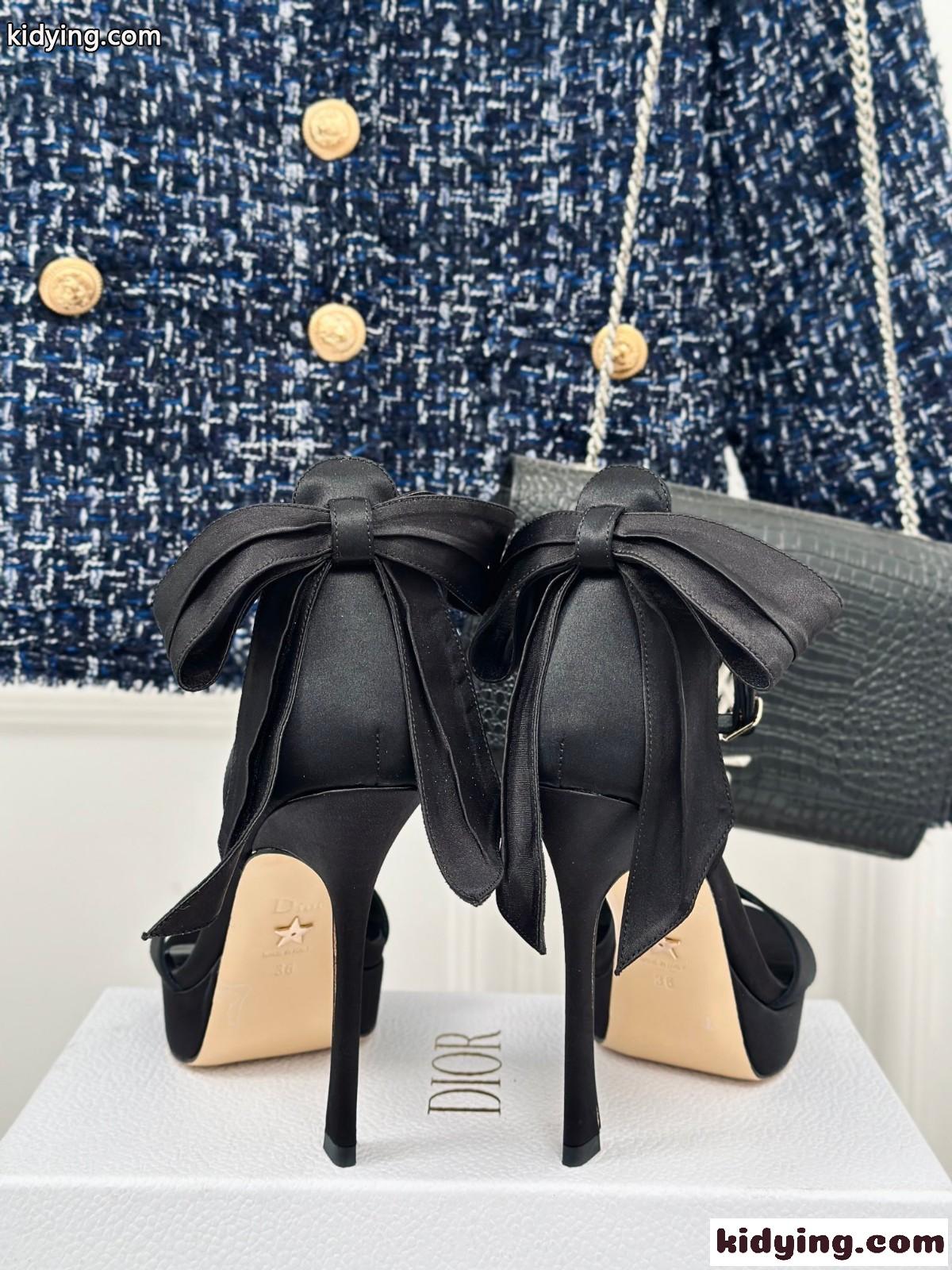 Mlle Dior ヒールサンダル クリスチャン・ディオール サンダル コピー ブラック-3