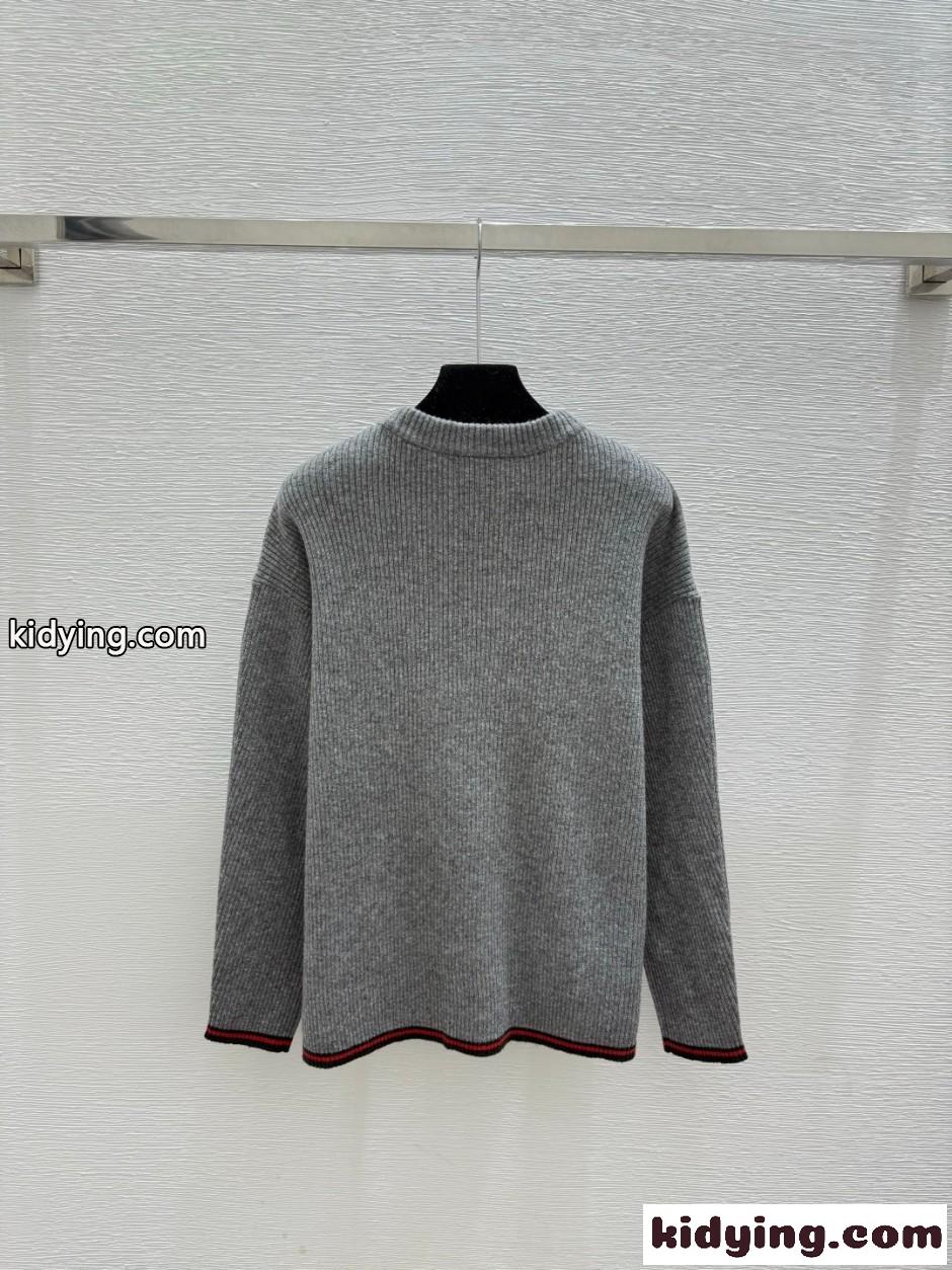おしゃれ 人気 Vネック カーディガン グッチ ニット コピー ウール混-1