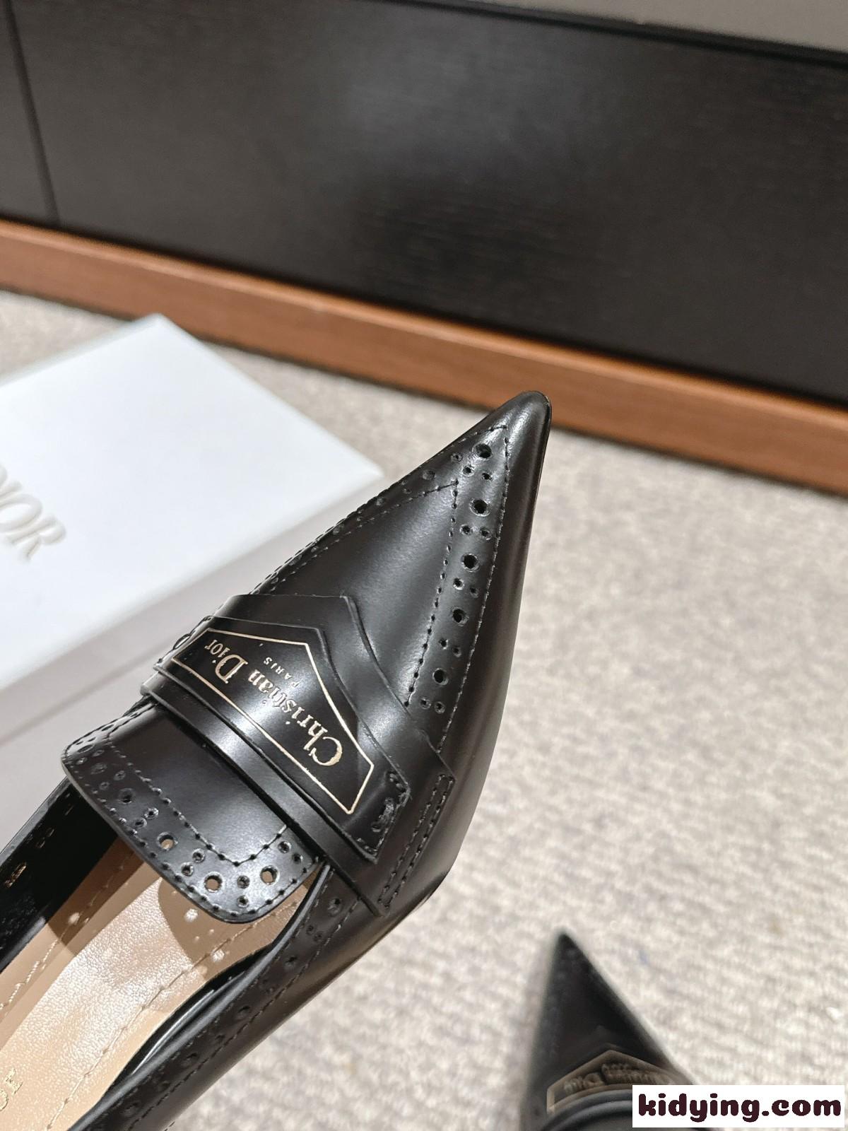 24SS&Dior Boy スリングバックパンプス クリスチャン・ディオール パンプス コピー ブラック-1