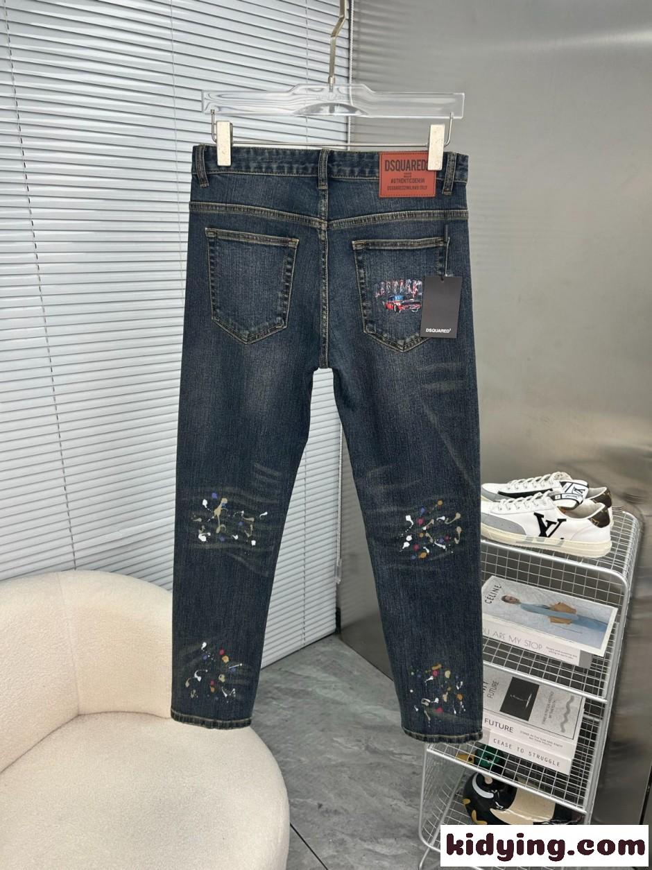 ストリート ストレッチ デニムパンツ ディースクエアード ジーンズ 偽物-1