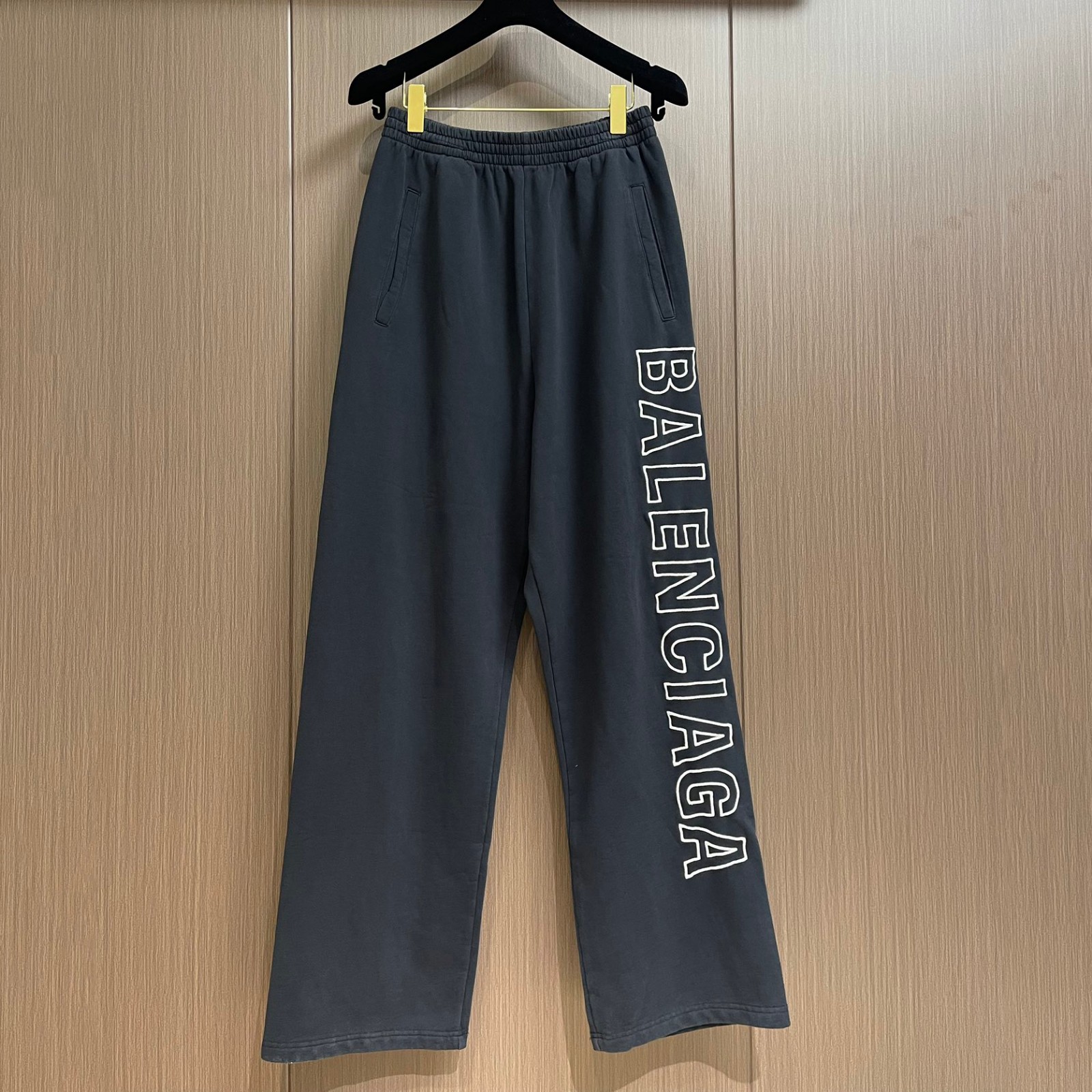 バレンシアガ パンツ コピー ロゴ刺繍 バギーコットンジャージー トラックパンツ-2