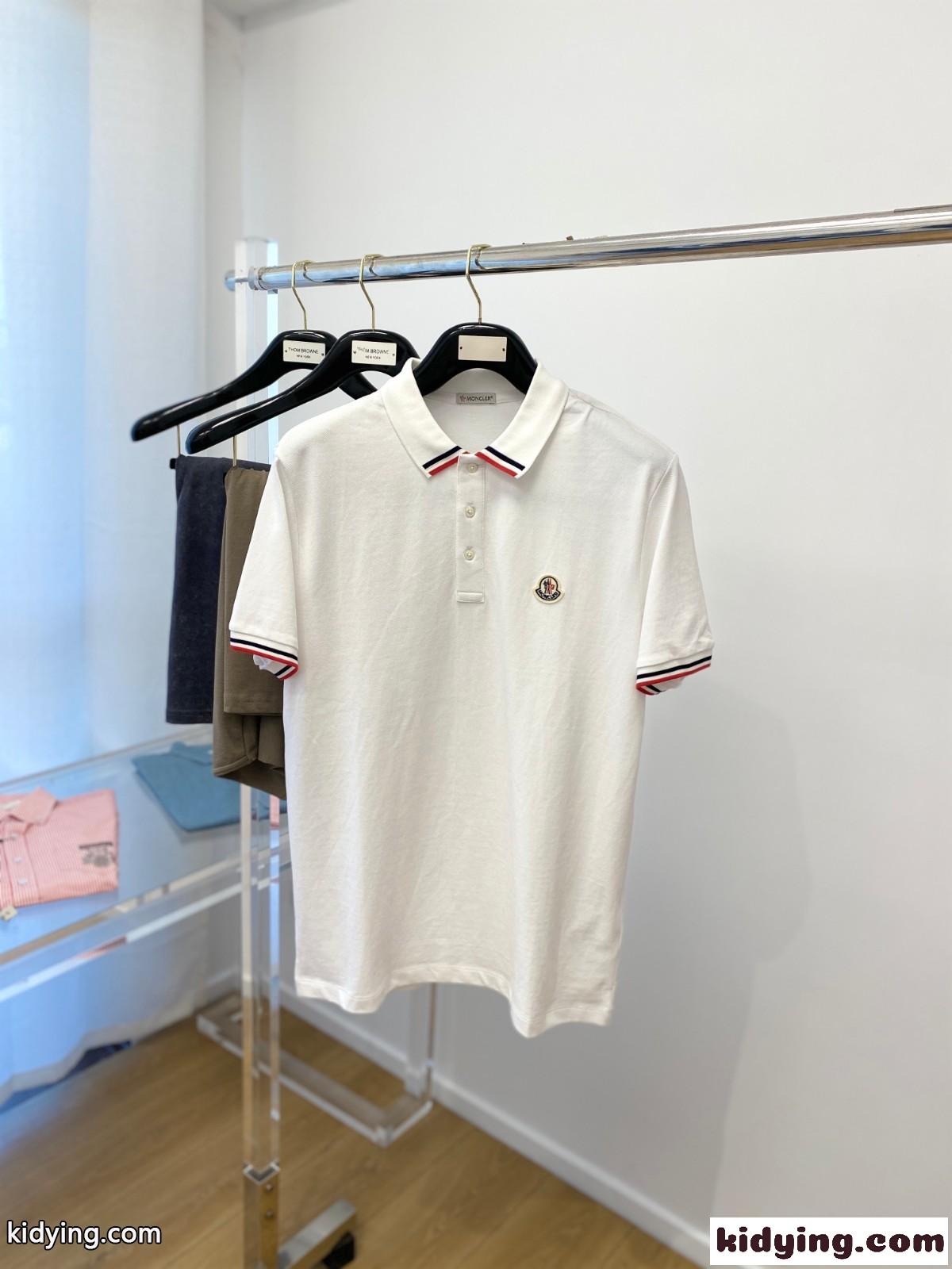 モンクレール Tシャツ コピー おしゃれ ロゴ入り 半袖 メンズ ポロシャツ ホワイト-0