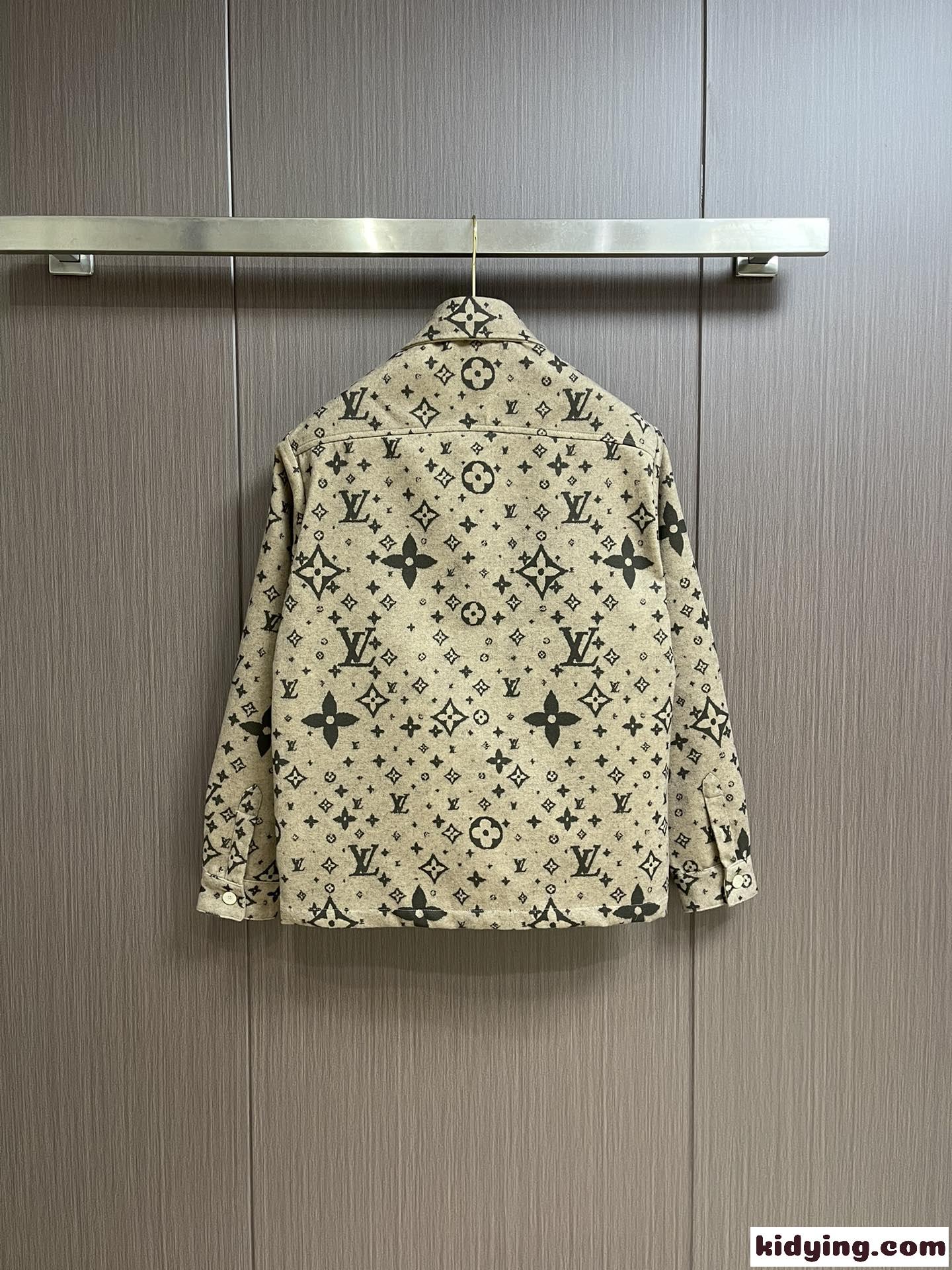 ルイヴィトン ジャケット コピー モノグラムダブルフェイスウールシルクアンドカシミヤブレンドオーバーシャツ-0